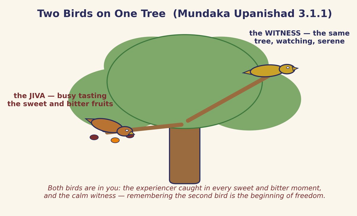 Both birds are in you, the experiencer and the witness.